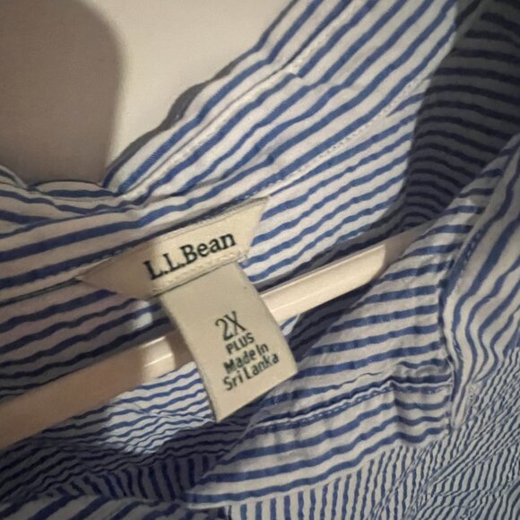 LL Bean 2x striped blouse - Picture 7 of 8